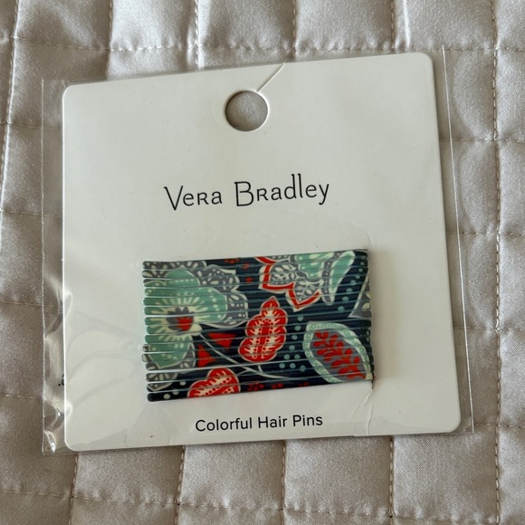 Vera Bradley Accessories - Vera Bradley Floral Hair Pins - Blue and Red